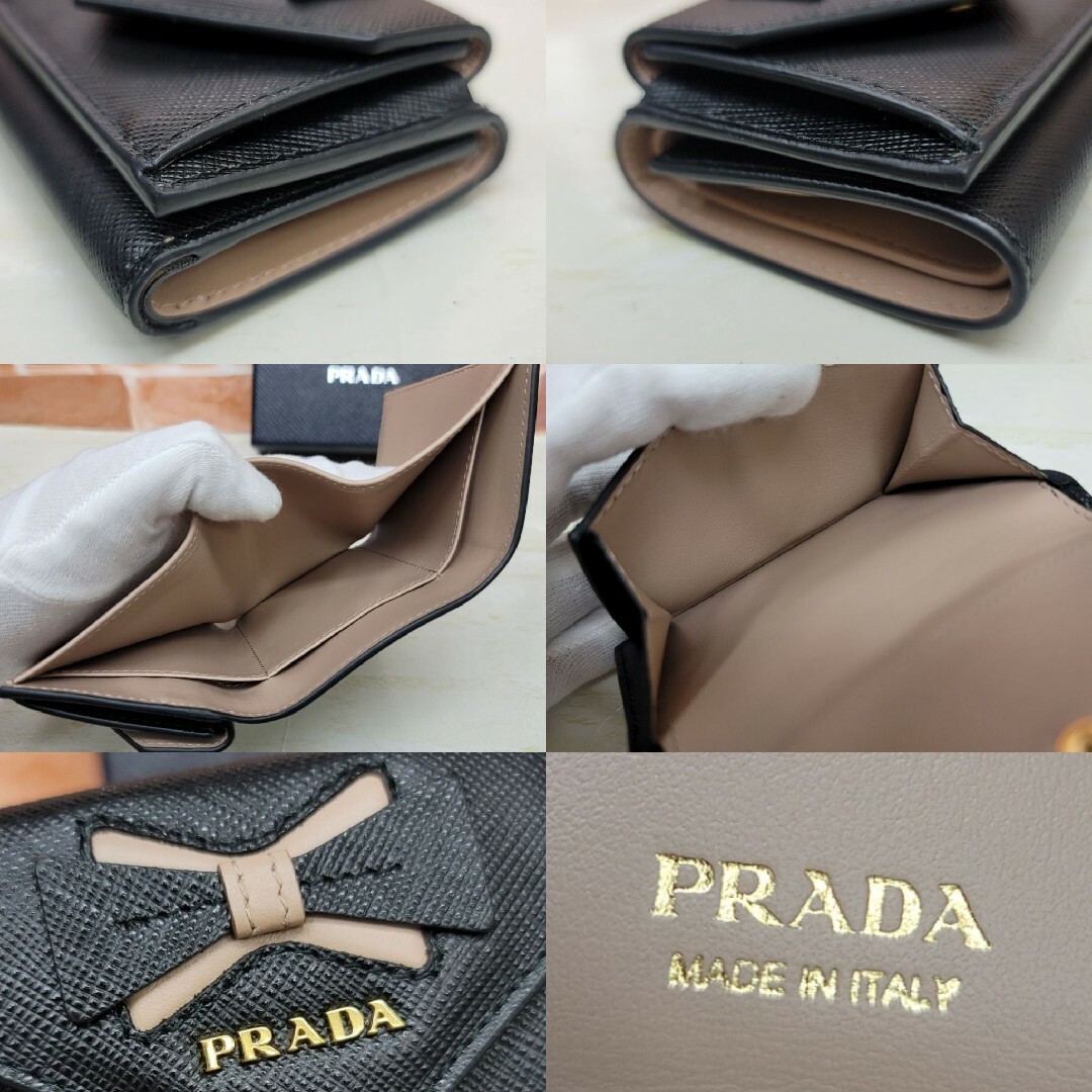 新品未使用☆鑑定済☆PRADA サフィアーノ 1MH021 バイカラープラダ財布