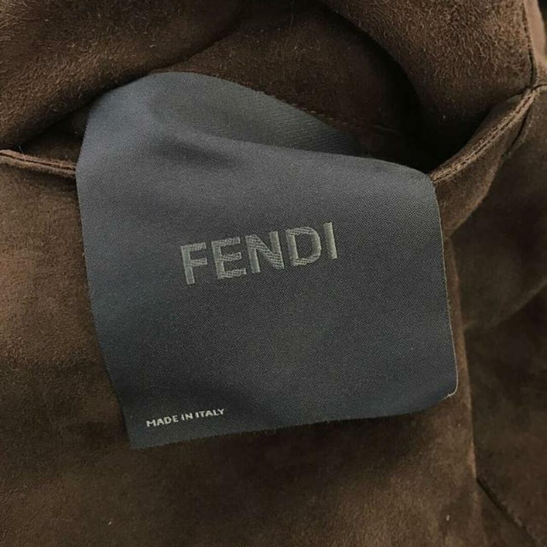 FENDI(フェンディ)のFENDI / フェンディ | ダブルレザーコート | 40 | ダークブラウン | レディース レディースのジャケット/アウター(その他)の商品写真