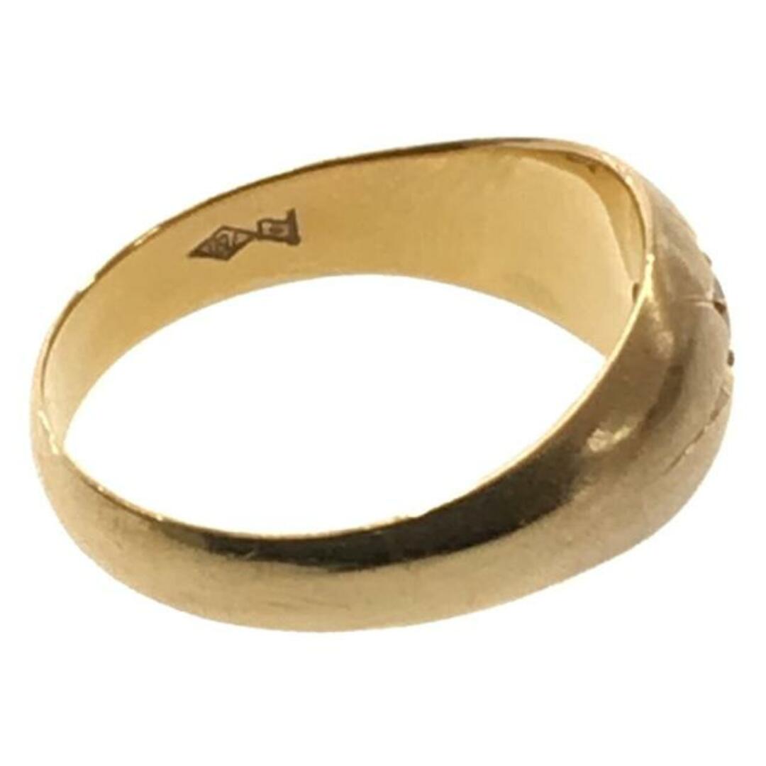 【美品】  ジュエリー / ダイヤモンド | 0.07 K18 月形甲丸 リング 指輪 | ー | ゴールド | レディース