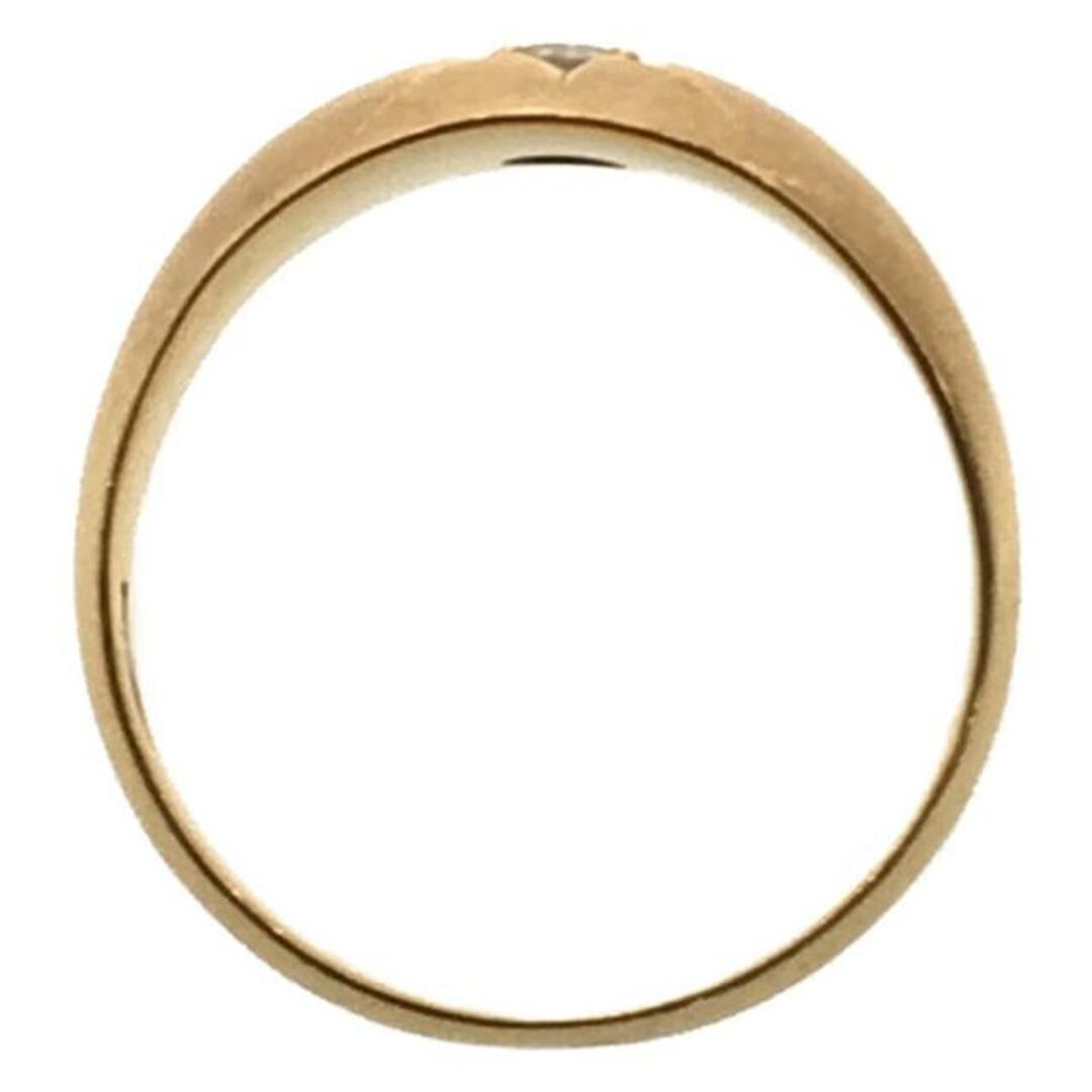 美品】 ジュエリー / ダイヤモンド | 0.07 K18 月形甲丸 リング 美品】 ジュエリー / ダイヤモンド | 0.07 K18 月形甲丸 リング