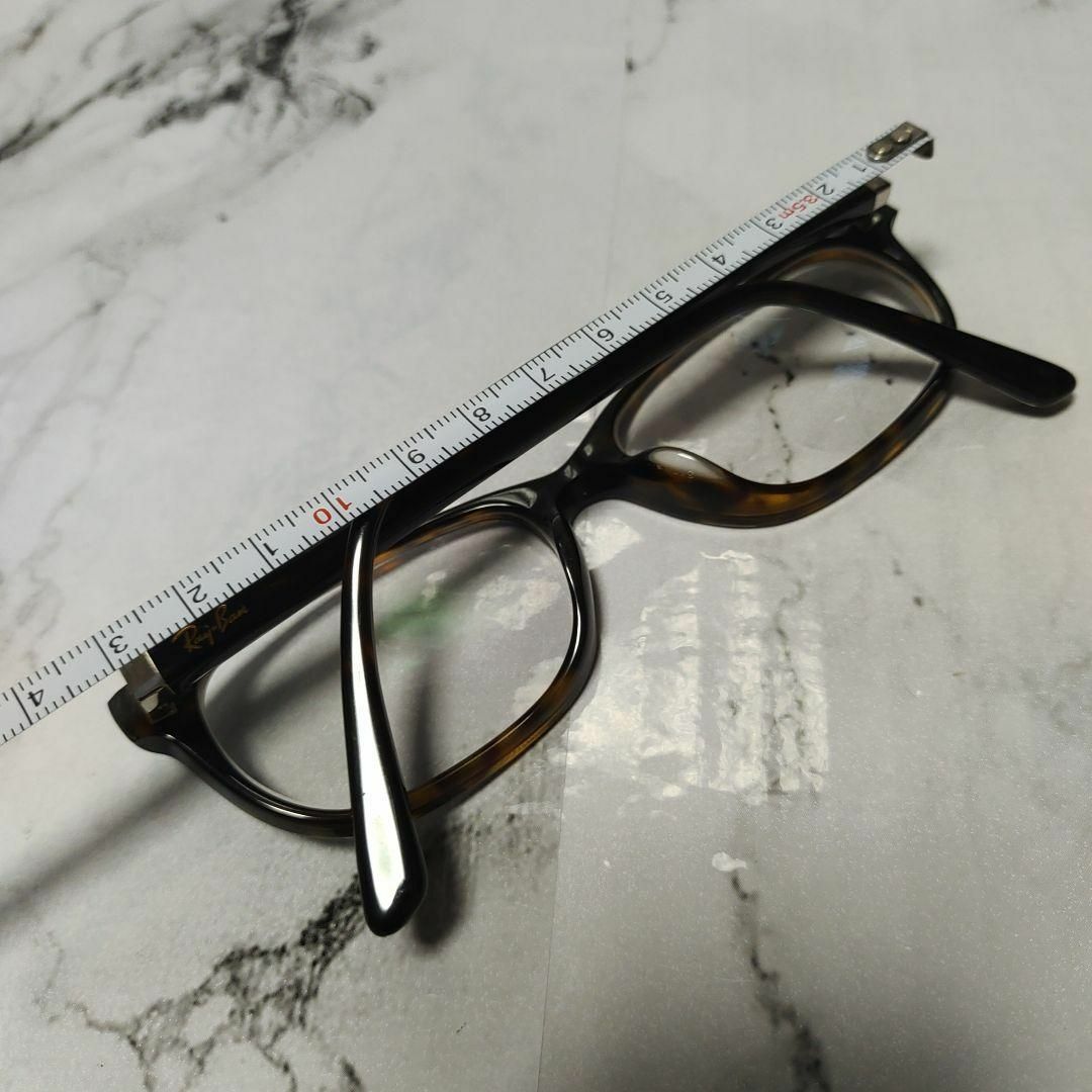 1869超美品　レイバン　5208　メガネ　眼鏡　度あり弱　鼈甲柄　アンバー 3