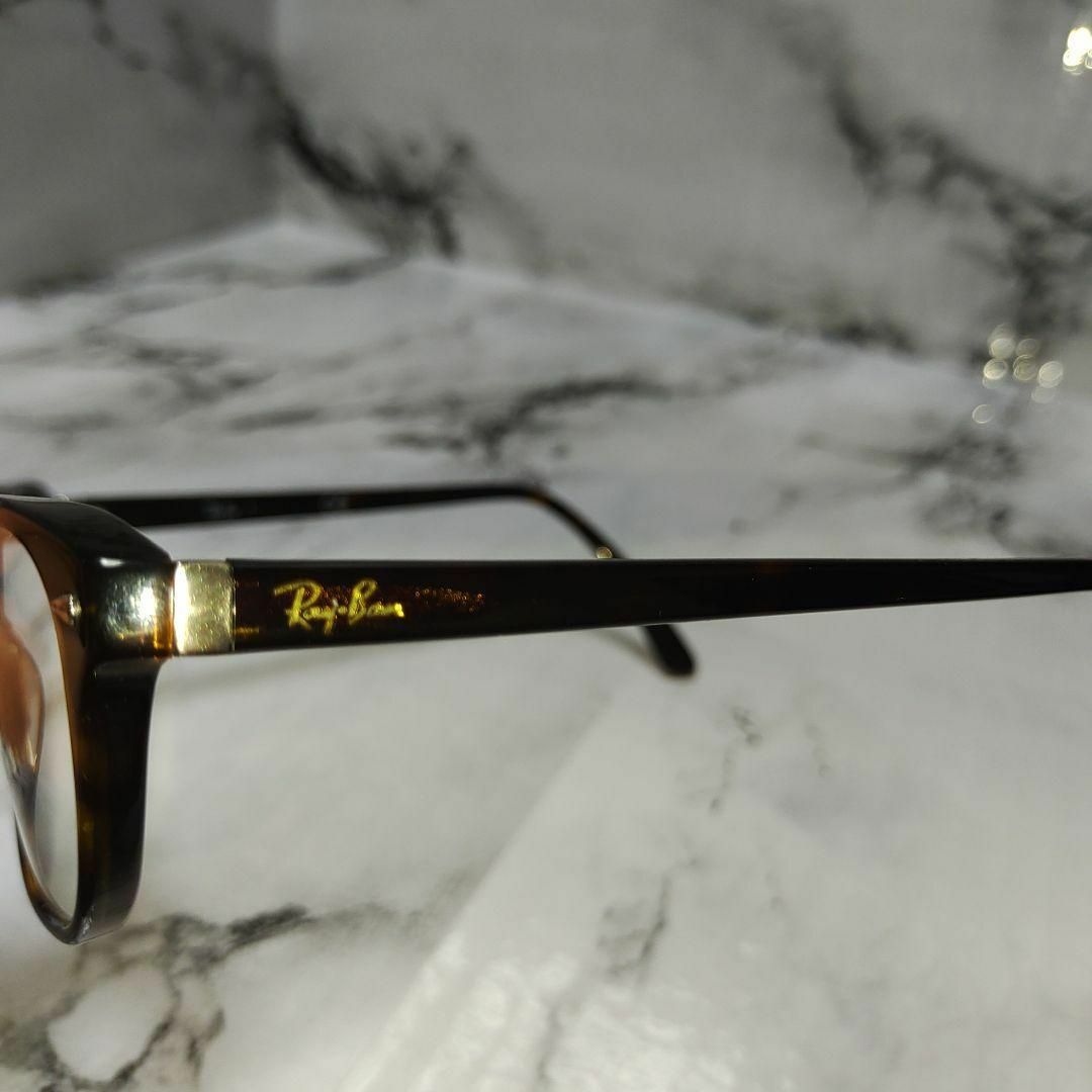 1869超美品　レイバン　5208　メガネ　眼鏡　度あり弱　鼈甲柄　アンバー 8