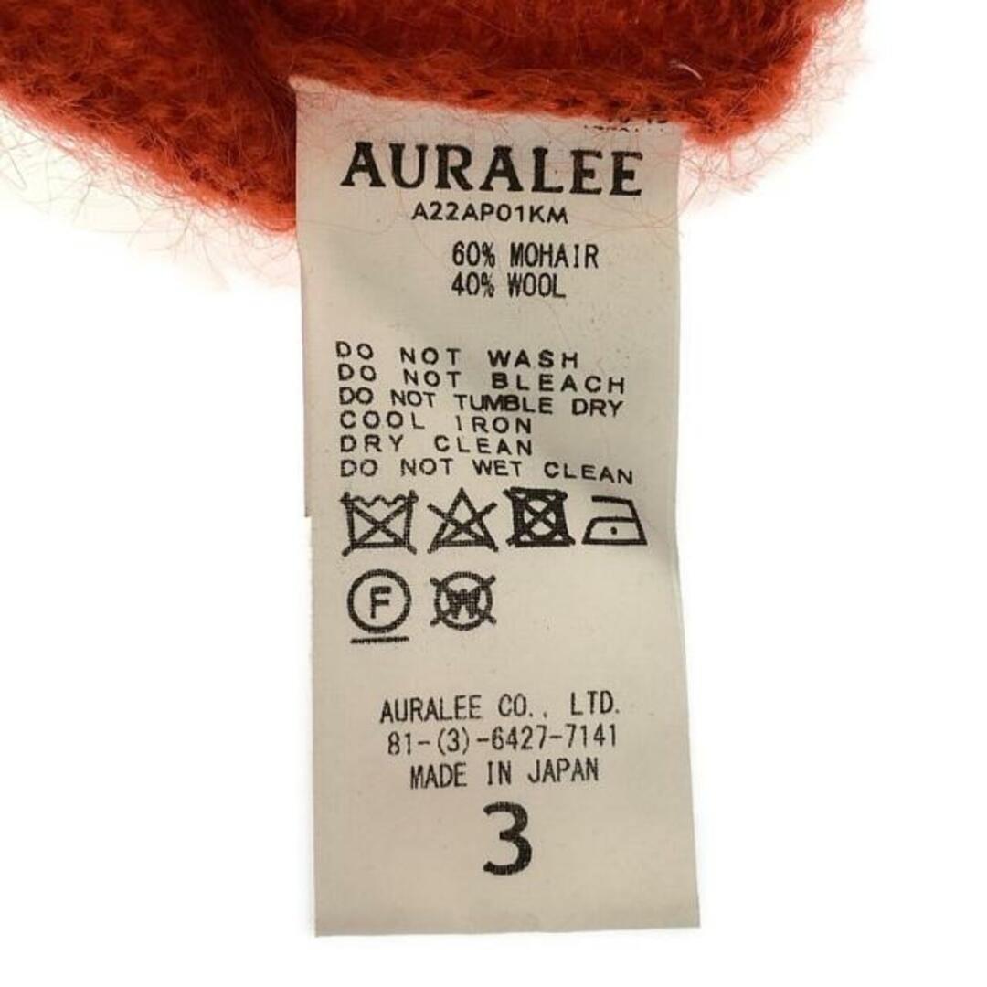 【新品】  AURALEE / オーラリー | 2022AW | BRUSHED SUPER KID MOHAIR KNIT / スーパーキッド モヘヤ ニット | 3 | orange | レディース 5