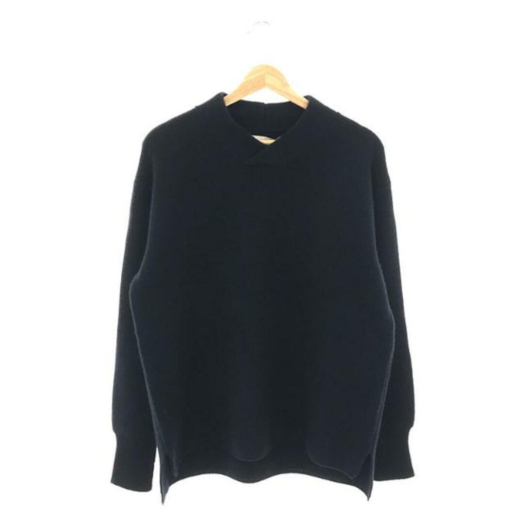 トップス【美品】  walenode / ウェルノード | × wagamama ワガママ別注 Alashan cashmere YN Line sweater カシミヤニット | 1 | ネイビー | メンズ