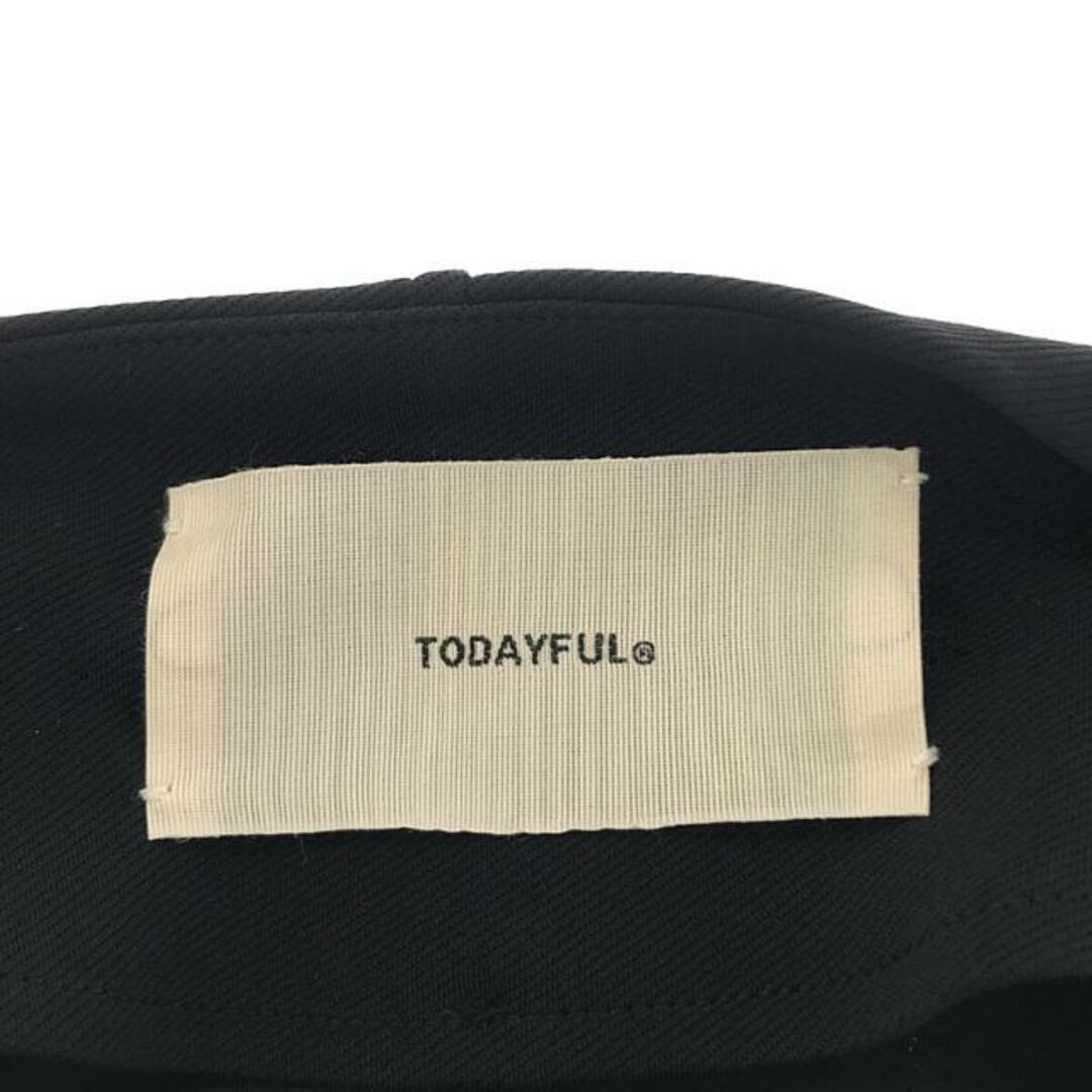 TODAYFUL(トゥデイフル)のTODAYFUL / トゥデイフル | ハーフスリーブツイルプルオーバー | F | ブラック | レディース レディースのトップス(Tシャツ(半袖/袖なし))の商品写真