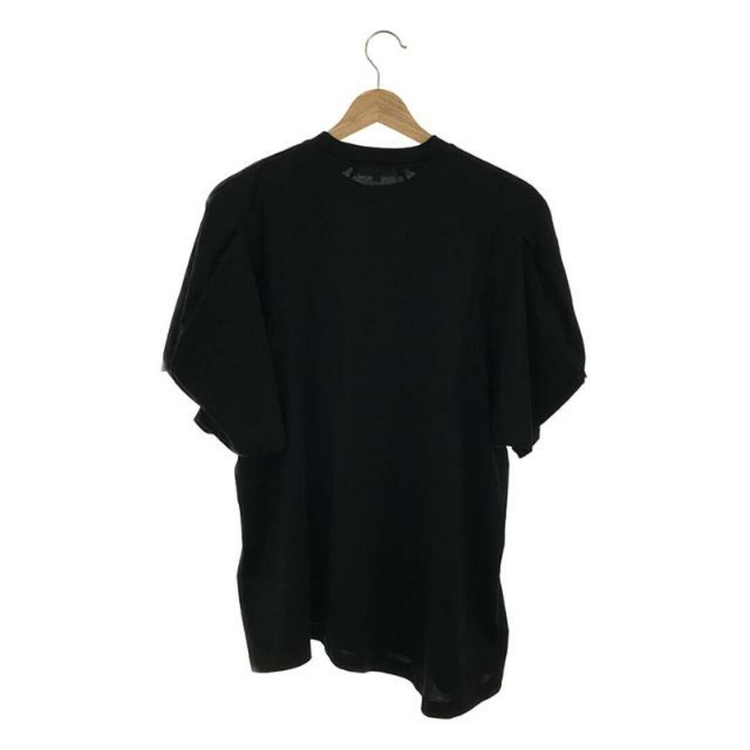 ENFOLD(エンフォルド)の【美品】  ENFOLD / エンフォルド | FLOWER-SLEEVE PULLOVER Tシャツ | 38 | ブラック | レディース レディースのトップス(Tシャツ(半袖/袖なし))の商品写真