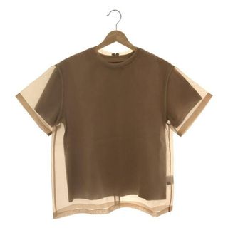 ルシェルブルー(LE CIEL BLEU)の【新品】  LE CIEL BLEU / ルシェルブルー | シースルー 2ピーストップス | 36 | ベージュ | レディース(Tシャツ(半袖/袖なし))