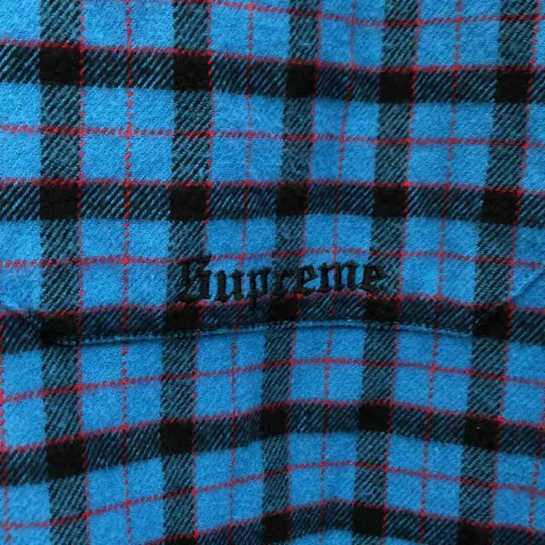 SUPREME / シュプリーム | 2022SS | Mini Plaid Hooded Shirt / ミニ プレイド フーデッド シャツ | L | ブルー | メンズ 7