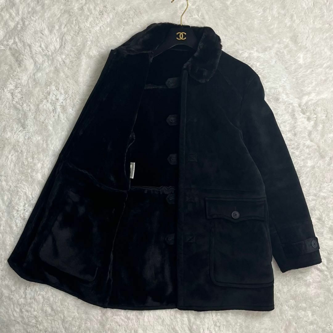 希少デザイン】バーバリー☆ファー付きムートンコート ジャケット