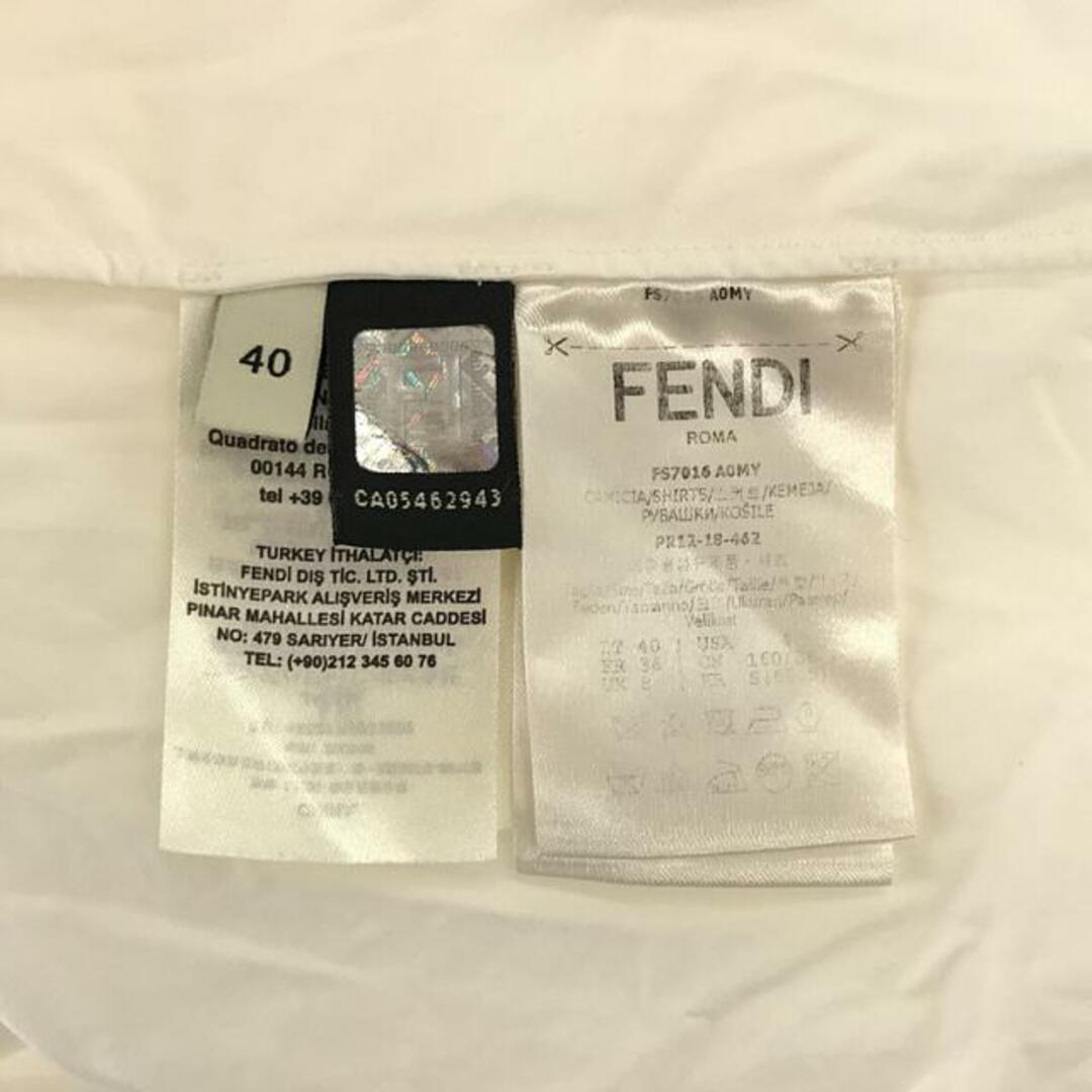 FENDI(フェンディ)のFENDI / フェンディ | バックオープン ギャザースリーブ プルオーバー チュニック ブラウス | 40 | ホワイト | レディース レディースのトップス(シャツ/ブラウス(半袖/袖なし))の商品写真