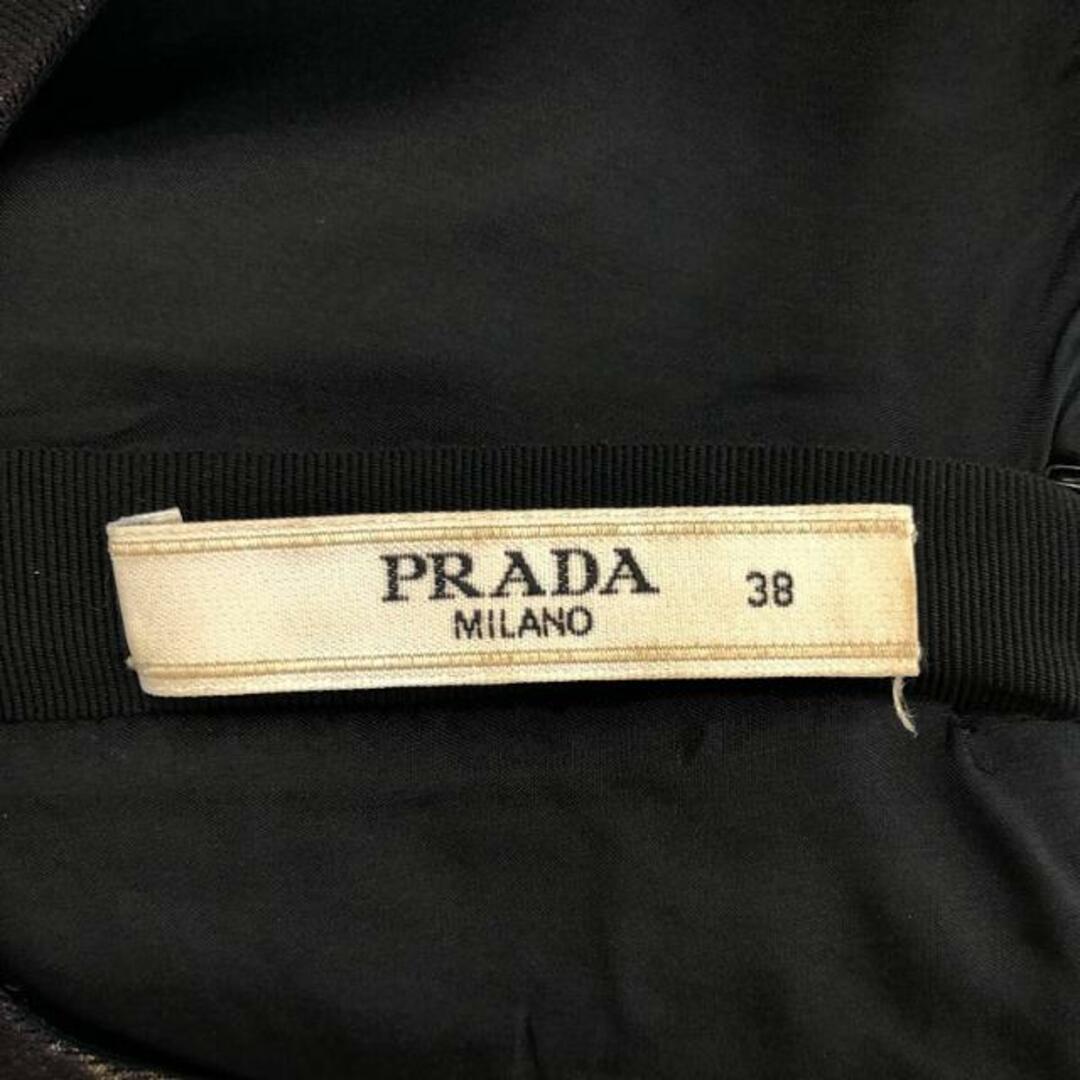 PRADA(プラダ)のPRADA / プラダ | 総柄 スリーブレス ブラウス | 38 | ブラック | レディース レディースのトップス(シャツ/ブラウス(半袖/袖なし))の商品写真