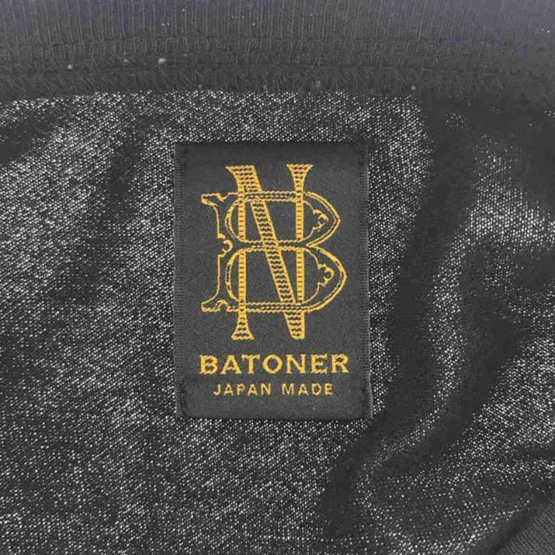 BATONER / バトナ― | 2023SS | コットン ガーゼ裏毛 ジップ カーディガン | 1 | ブラック | メンズ