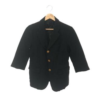 コムデギャルソン(COMME des GARCONS)のCOMME des GARCONS / コムデギャルソン | 2009AW | ポリ縮絨 ベストドッキング シングルブレストジャケット | S | ブラック | レディース(その他)