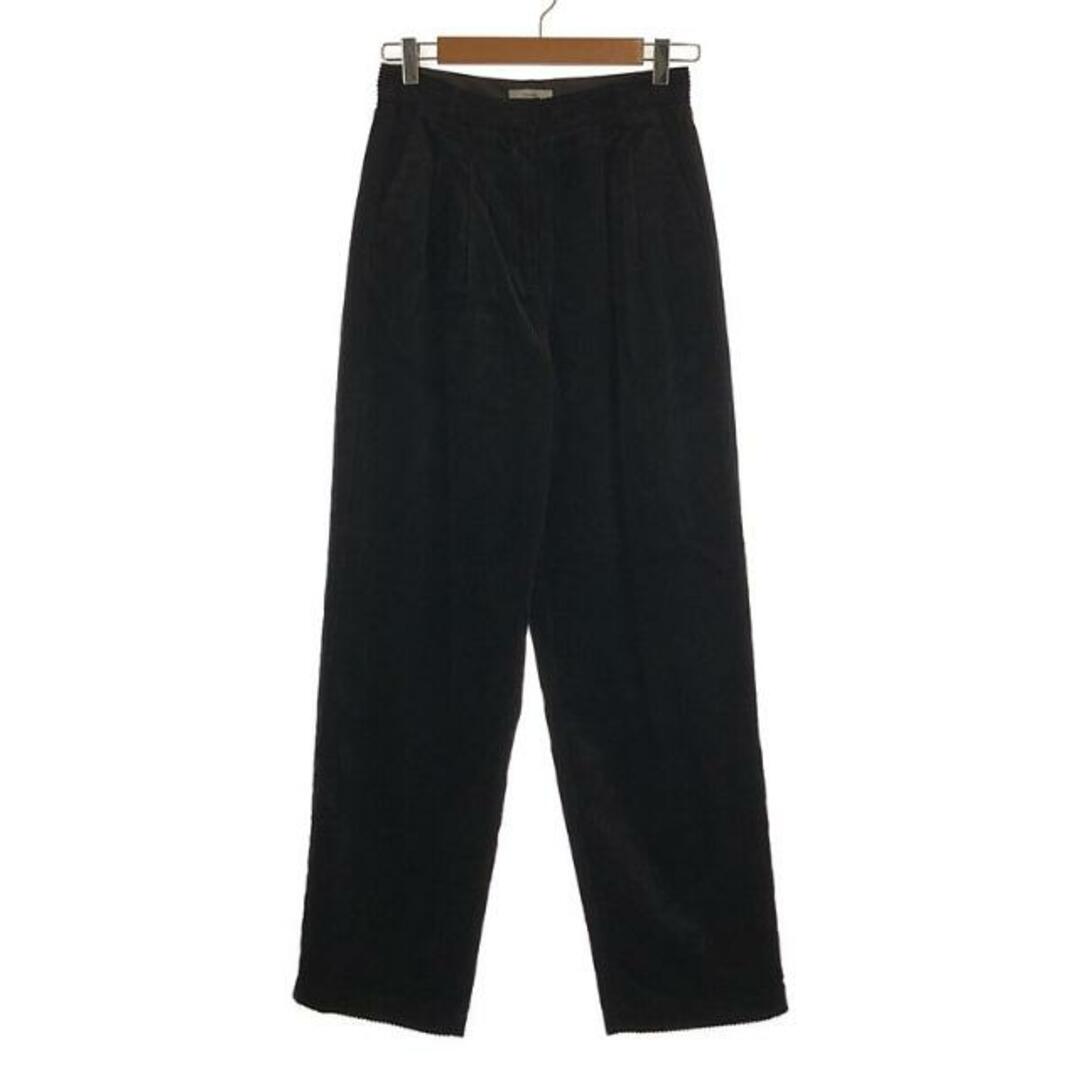 【美品】  CLANE / クラネ | 2022AW | CORDUROY TAPERED PANTS コーデュロイパンツ | 2 | ブラック | レディース