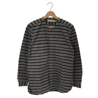 ノンネイティブ(nonnative)のnonnative / ノンネイティブ | ボーダー トラベラーシャツ | 0 | グレー | メンズ(Tシャツ/カットソー(七分/長袖))