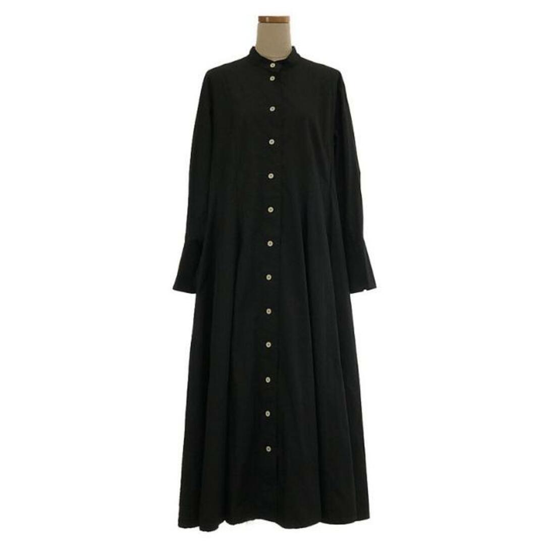 【美品】  foufou / フーフー | THE DRESS #01 rendezvous shirts one piece シャツワンピース | 1 | ブラック | レディース