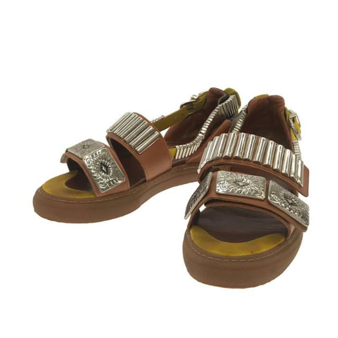 TOGA PULLA / トーガプルラ | Metal Sneaker Sandals / メタル レザー スニーカー サンダル | 37 | brown /yellow | レディース レディースの靴/シューズ(サンダル)の商品写真