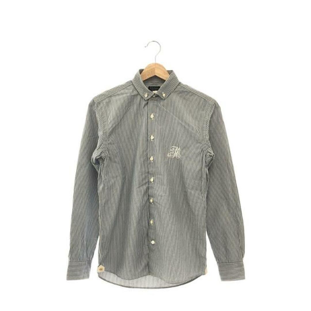 OLD JOE BRAND / オールドジョー | 刺繍 ボタンダウン ストライプシャツ | ブルー系 | メンズ メンズのトップス(Tシャツ/カットソー(七分/長袖))の商品写真
