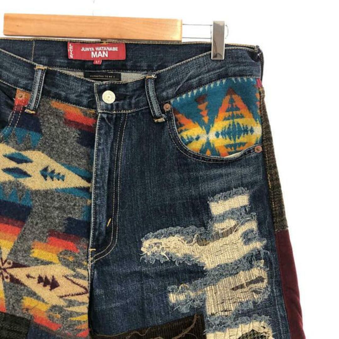 JUNYA WATANABE MAN / ジュンヤワタナベマン | 2022AW | × PENDLETON × Levi's 503 デニムパンツ  パッチワークデニムパンツ | M | インディゴ | メンズ