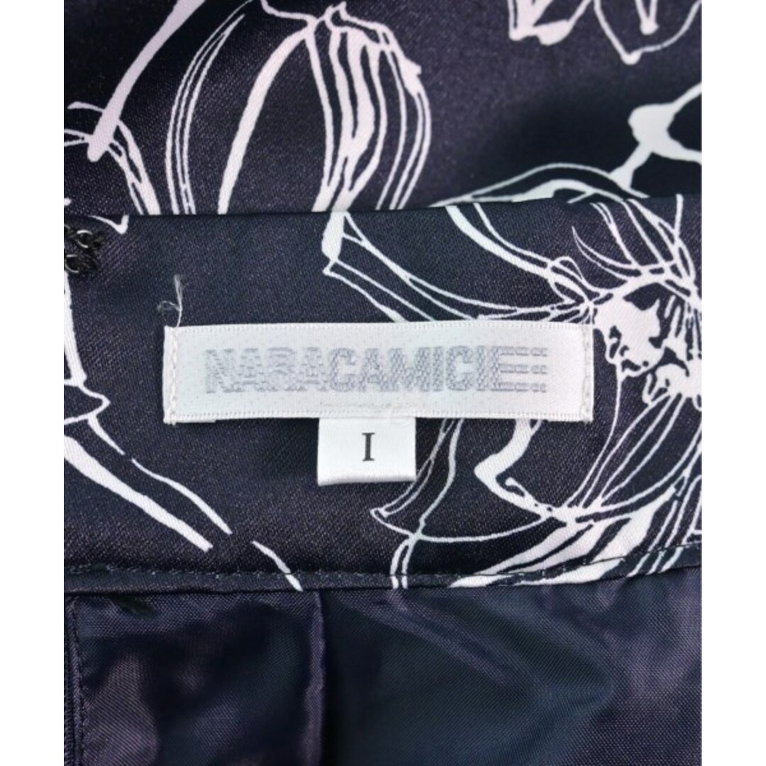 NARACAMICIE(ナラカミーチェ)のNARA CAMICIE ひざ丈スカート 1(M位) 黒x白(花柄) 【古着】【中古】 レディースのスカート(ひざ丈スカート)の商品写真