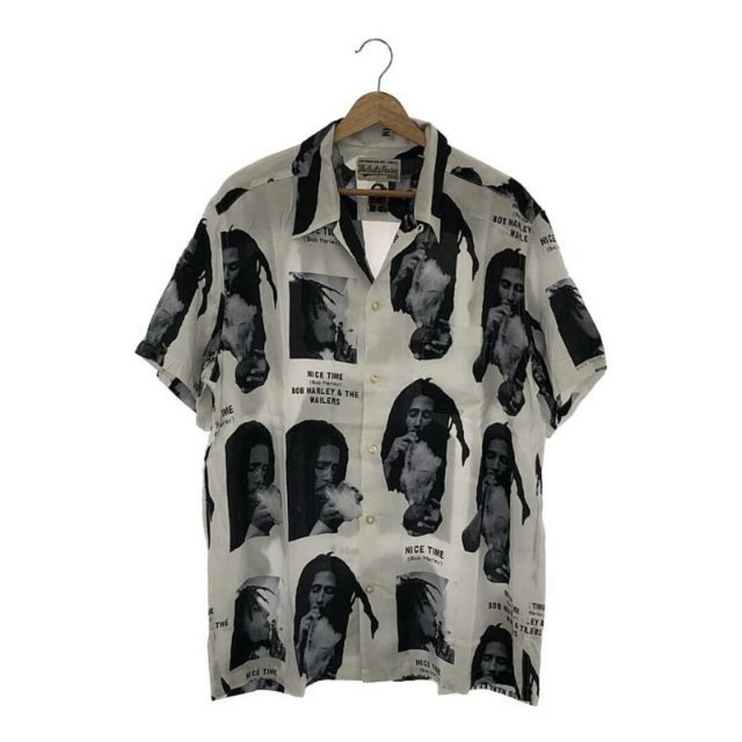 WACKO MARIA / ワコマリア | × BOB MARLEY S/S HAWAIIAN SHIR / ボブマーリー レーヨン オープンカラーシャツ | XL | white | メンズ