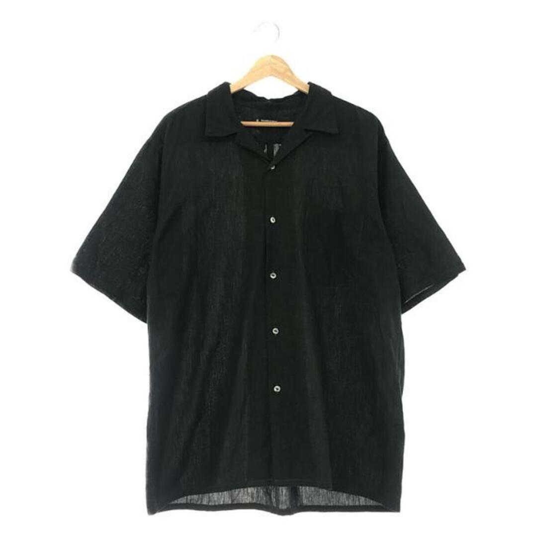 MAATEE&SONS / マーティー&サンズ | 2022SS | SHORT SLEEVE SH 製品染め オープンカラーシャツ | 3 | ブラック | メンズ