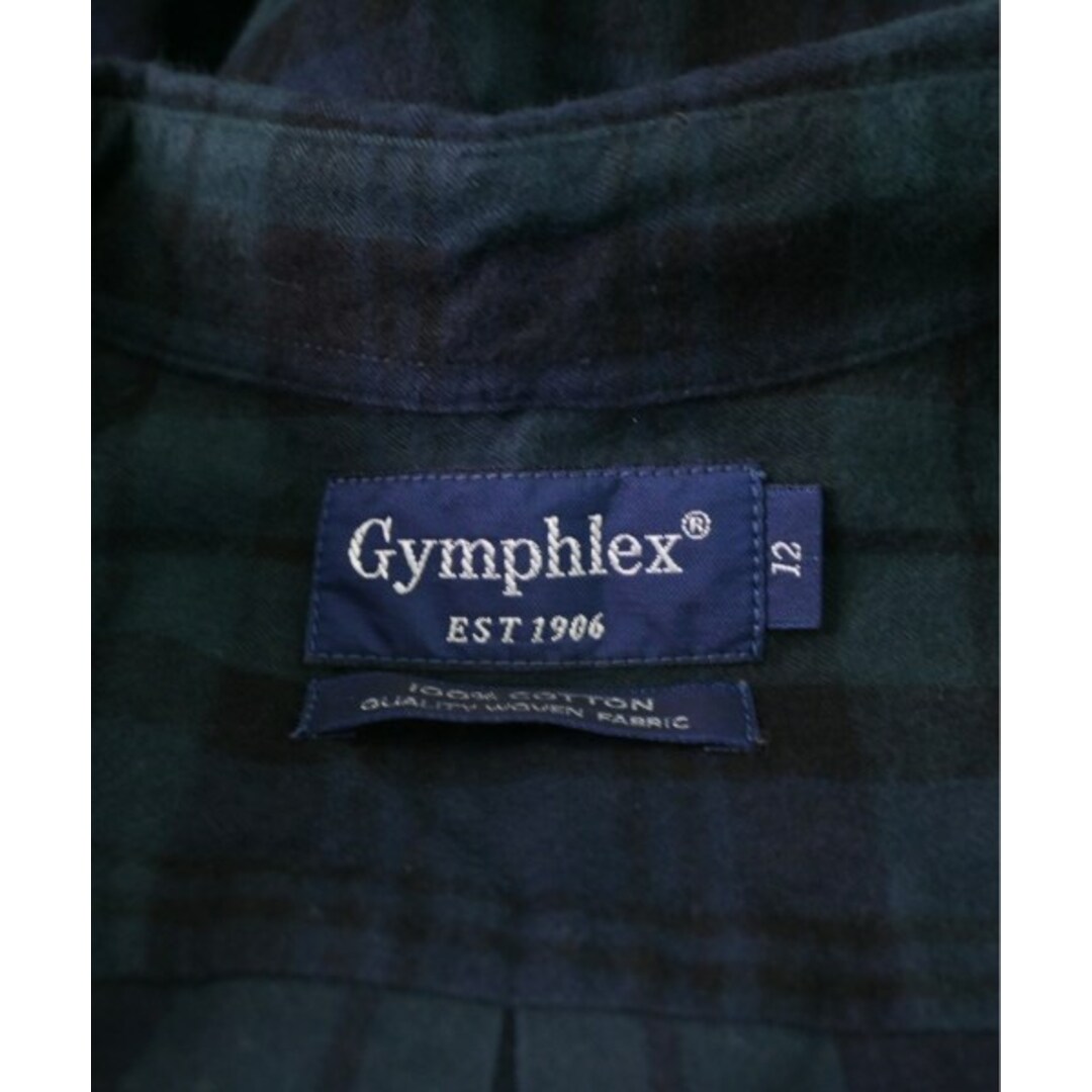 Gymphlex シャツワンピース 12(S位) 緑x紺x黒(チェック) 2