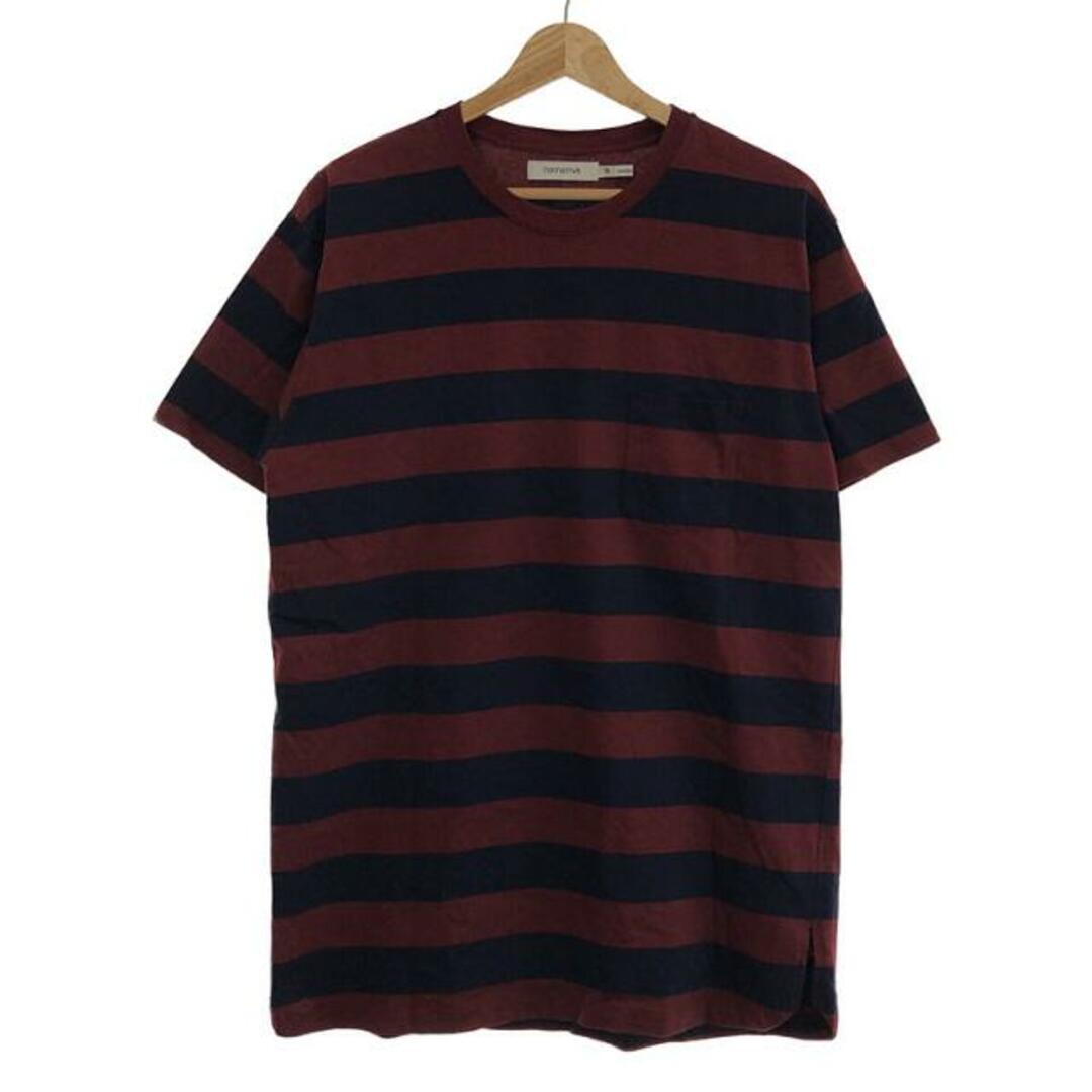 nonnative / ノンネイティブ | DWELLER S/S TEE COTTON JERSEY WIDE BORDER / ボーダーTシャツ  | 2 | ボルドー/ネイビー | メンズ | フリマアプリ ラクマ