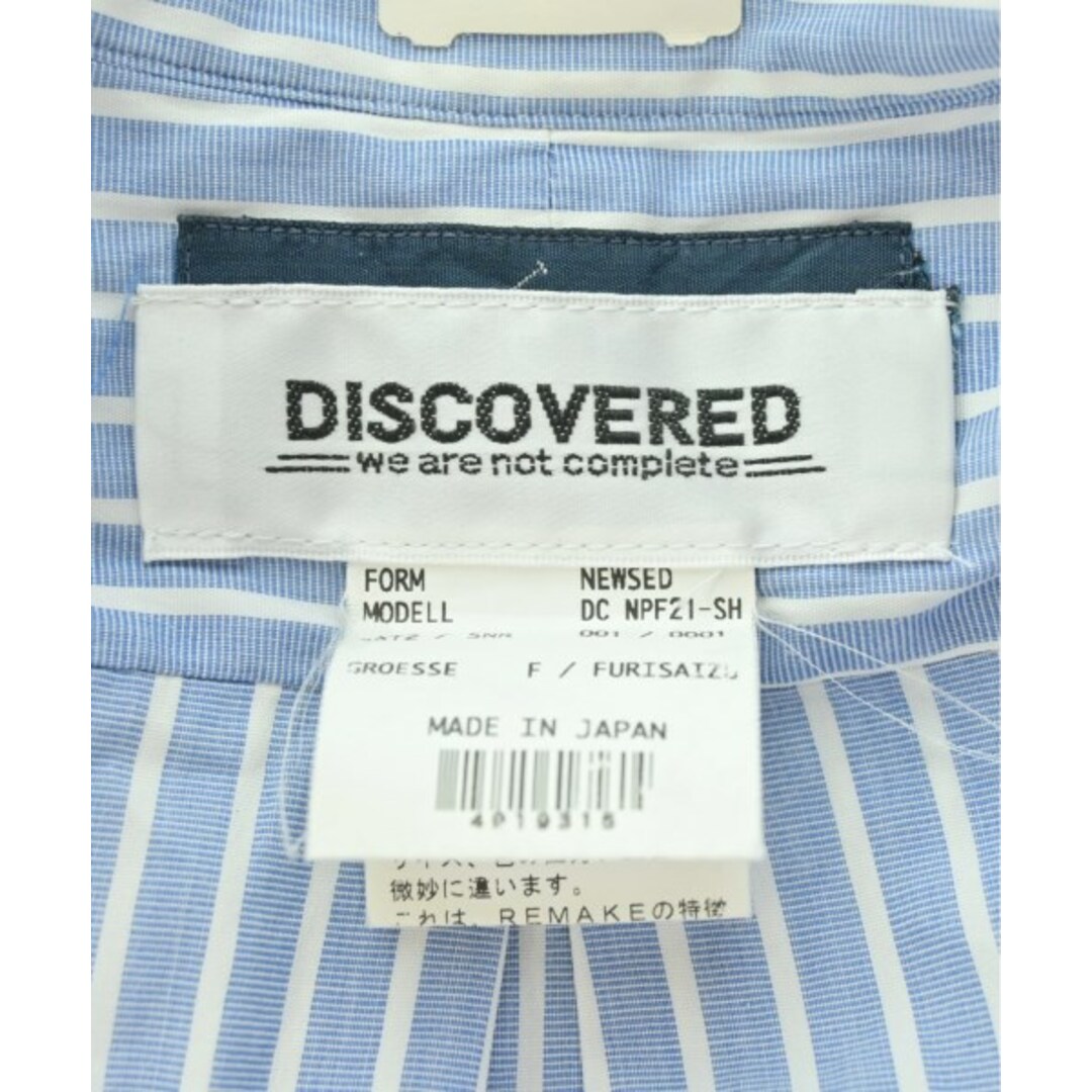 DISCOVERED - DISCOVERED ディスカバード カジュアルシャツ F 青x白