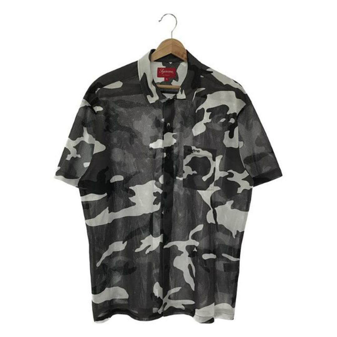 SUPREME / シュプリーム | 2022AW | Camo Mesh S/S Shirt / カモ柄 メッシュ ポケットシャツ | M | グレー | メンズトップス