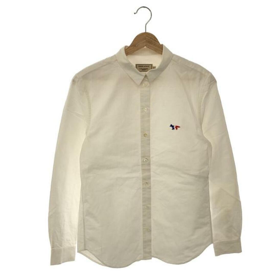 MAISON KITSUNE / メゾンキツネ | ロゴワッペン オックスフォード シャツ | 34 | ホワイト | レディース | フリマアプリ ラクマ