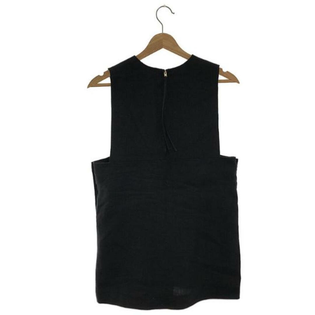 【美品】 HYKE / ハイク | linen long vest リネンロングベスト | 1 | ブラック | レディース