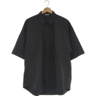 オーラリー(AURALEE)のAURALEE / オーラリー | 2020SS | WASHED FINX TWILL BIG HALF SLEEVE SHIRT ツイル ハーフスリーブシャツ | 4 | ブラック | メンズ(Tシャツ/カットソー(半袖/袖なし))