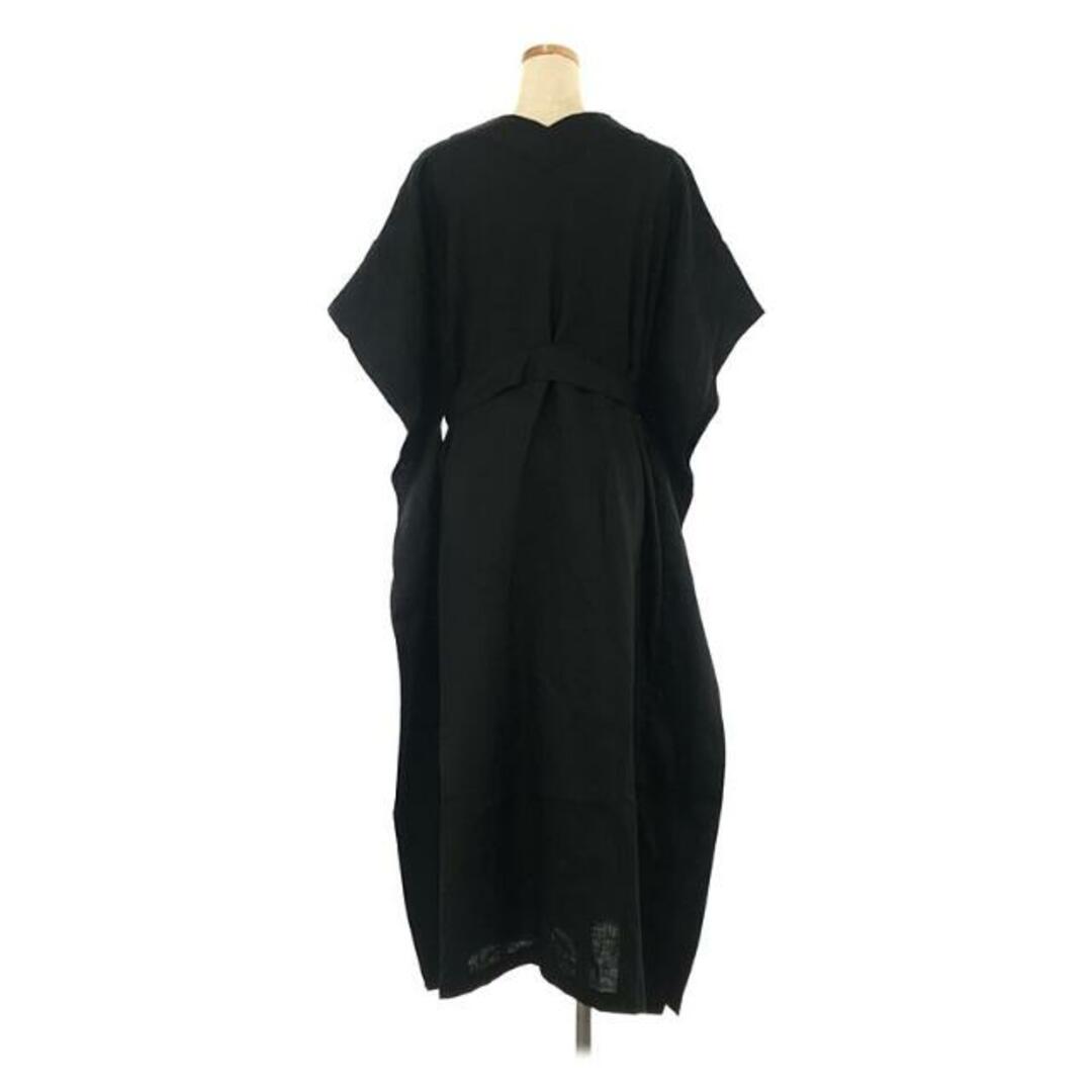 HYKE(ハイク)の【美品】  HYKE / ハイク | 2022SS | LINE DRESS リネン ワンピース | 1 | ブラック | レディース レディースのワンピース(ロングワンピース/マキシワンピース)の商品写真