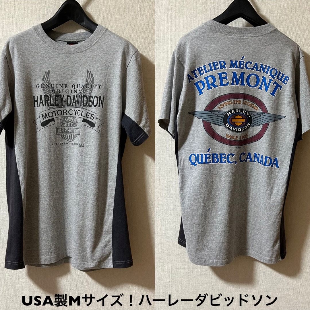 USA製Mサイズ！ハーレーダビッドソン 半袖Tシャツ グレー