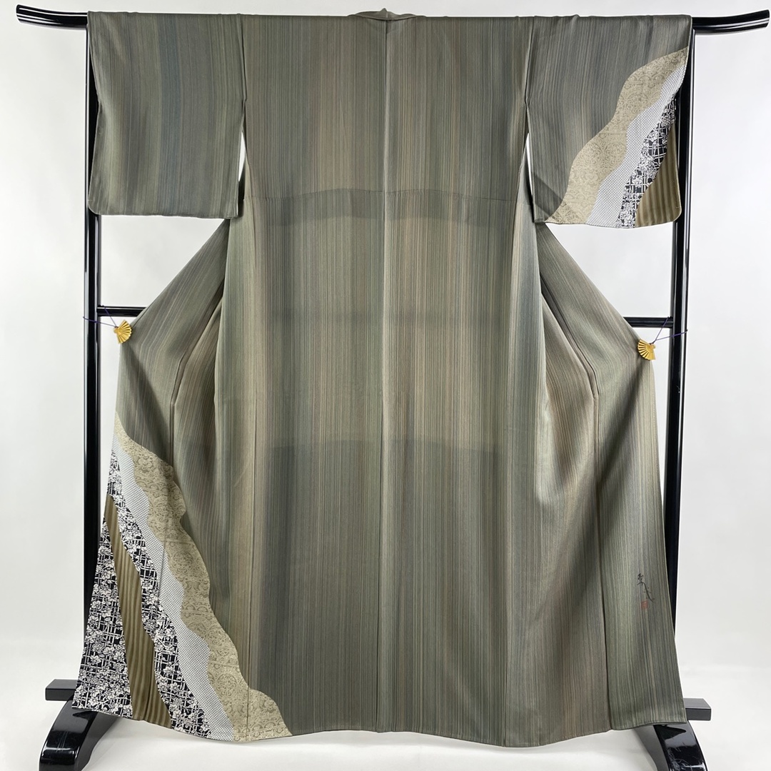 付下げ 身丈163cm 裄丈66.5cm 正絹 美品 秀品 - 着物 付下げ 身丈163.5cm 裄丈63.5cm 正絹 優品