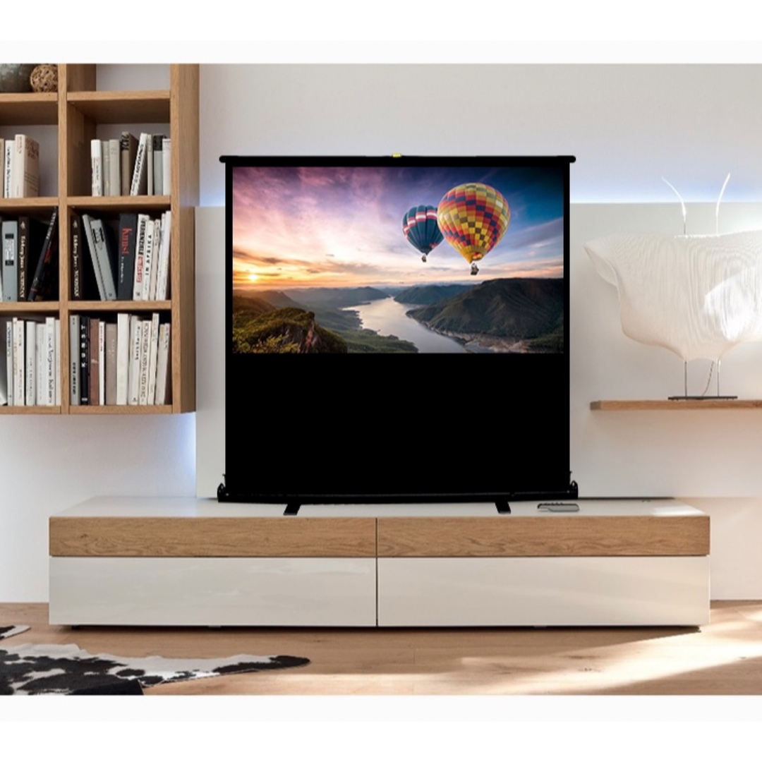 床置き型のプロジェクタースクリーン80インチ16:9-
