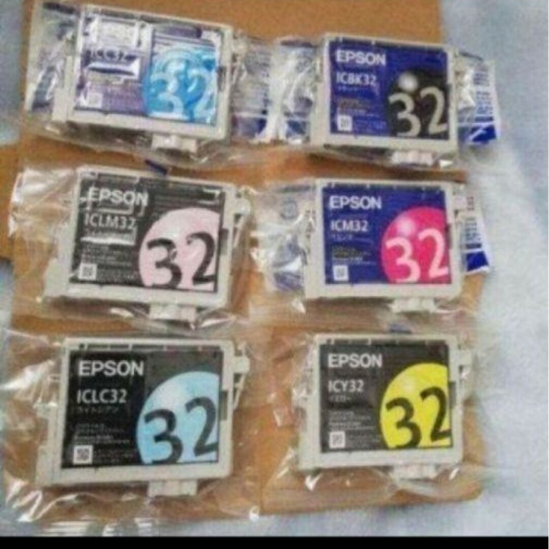 EPSON - エプソン純正インクEPSON IC6CL32相当6種6本帯色ランダム3の ...