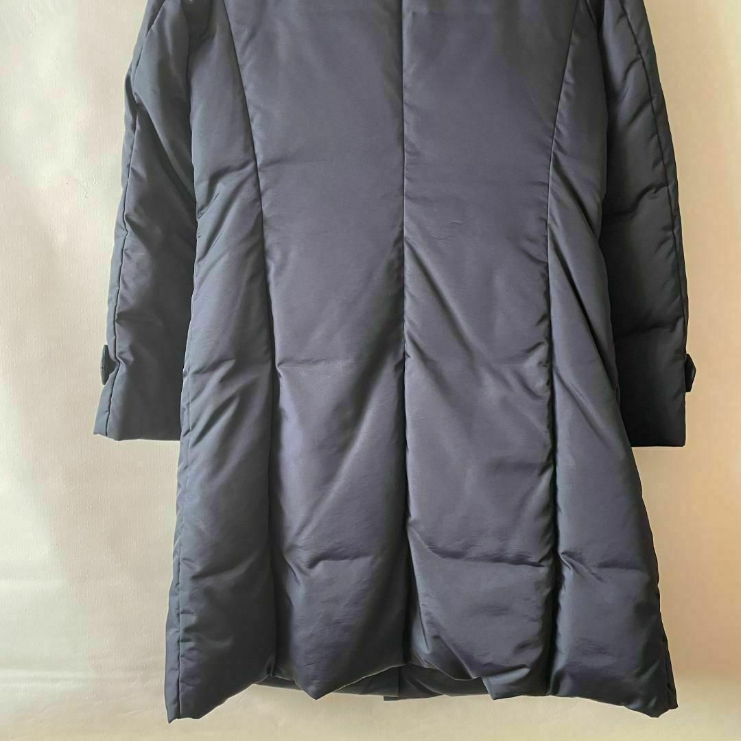 【美品即発送】ICB ダウンコート L ダウン90% ネイビー テーラーカラー