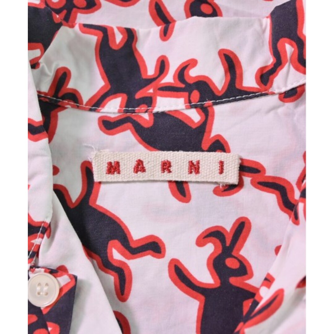 Marni(マルニ)のMARNI マルニ シャツ 14 白x赤x紺(総柄) 【古着】【中古】 キッズ/ベビー/マタニティのキッズ服女の子用(90cm~)(ブラウス)の商品写真