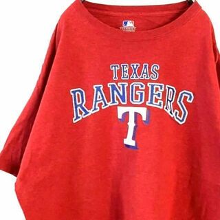 テキサス MLB TEXAS RANGERSレンジャーズTシャツXLレッド赤古着(Tシャツ/カットソー(半袖/袖なし))