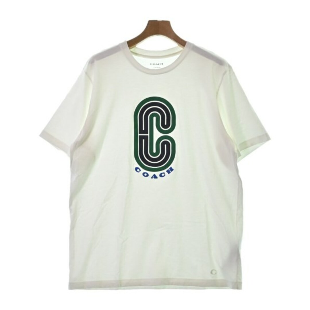 COACH(コーチ)のCOACH コーチ Tシャツ・カットソー XL 白 【古着】【中古】 メンズのトップス(Tシャツ/カットソー(半袖/袖なし))の商品写真