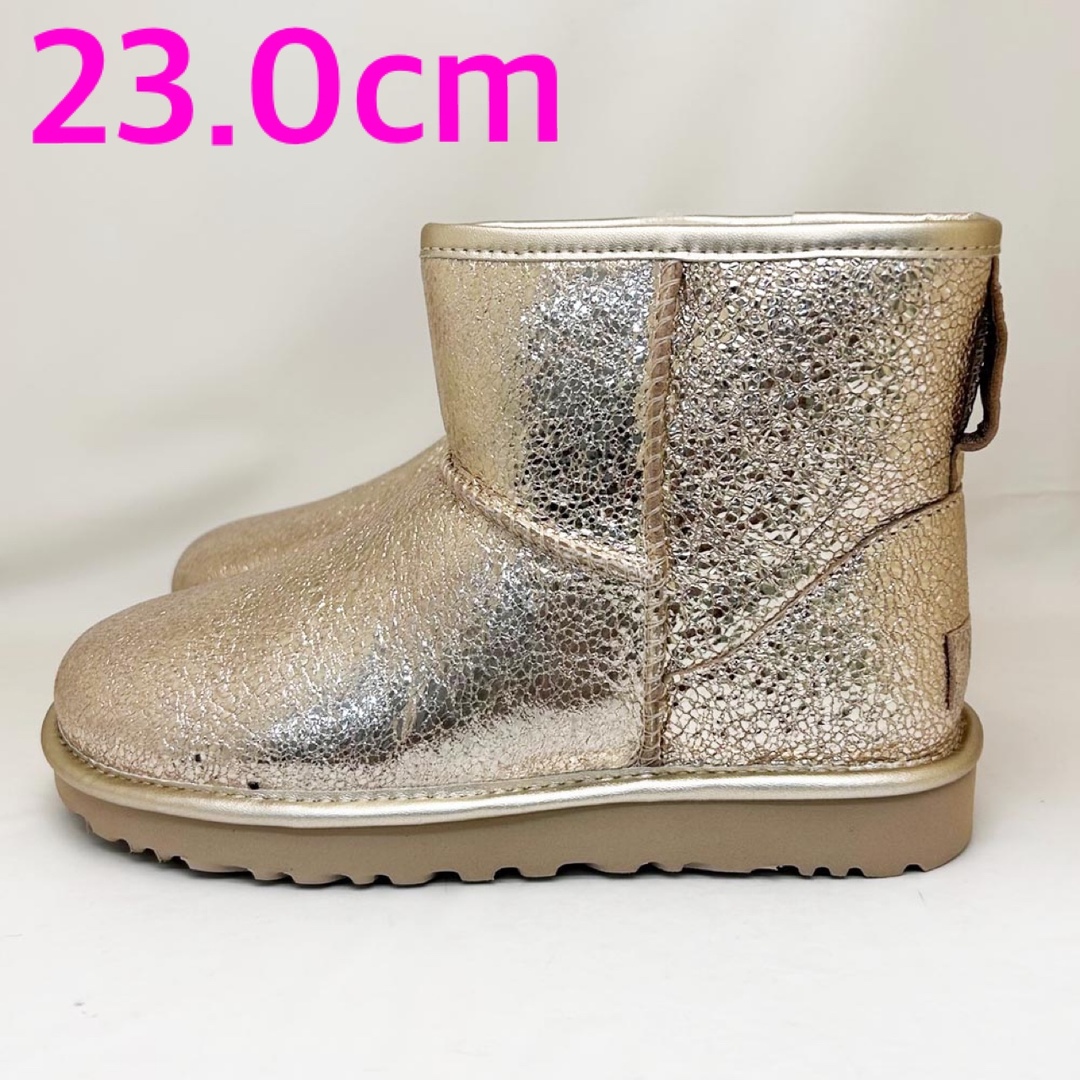 UGG クラシック ミニ メタリック スパークル ゴールド 23cm 新品！防寒 ...