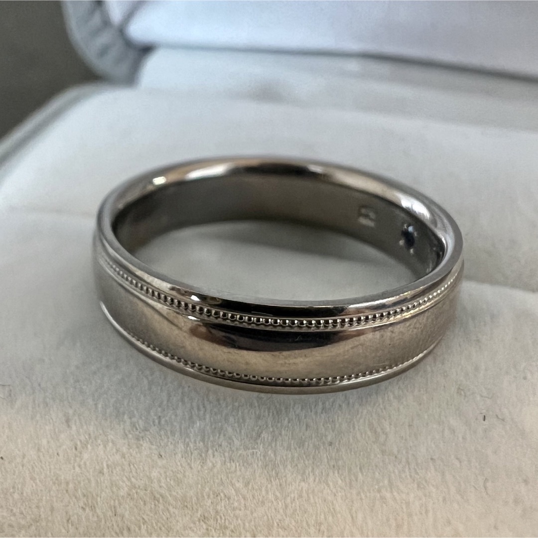 (T91825) K18WGリング 約16号 18金WG 指輪