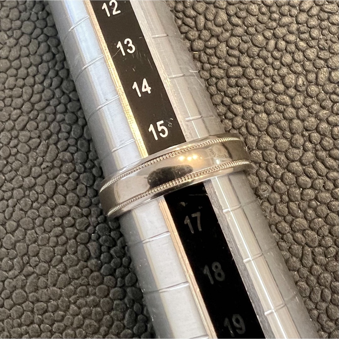 (T91825) K18WGリング 約16号 18金WG 指輪