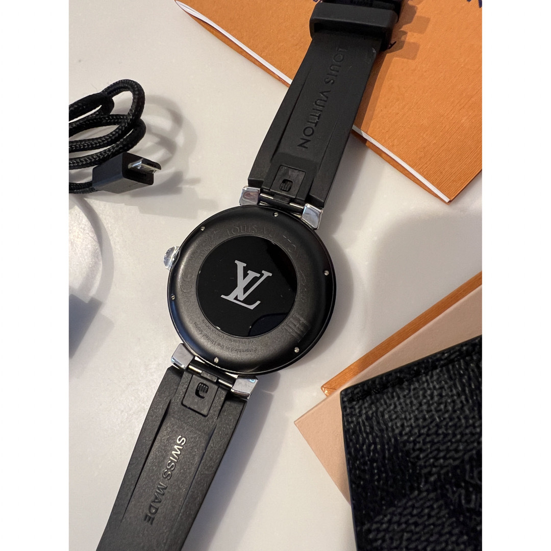 LOUIS VUITTON(ルイヴィトン)のルイヴィトン　美品　タンブールホライゾン　V2  マットブラック　モノグラム メンズの時計(腕時計(デジタル))の商品写真