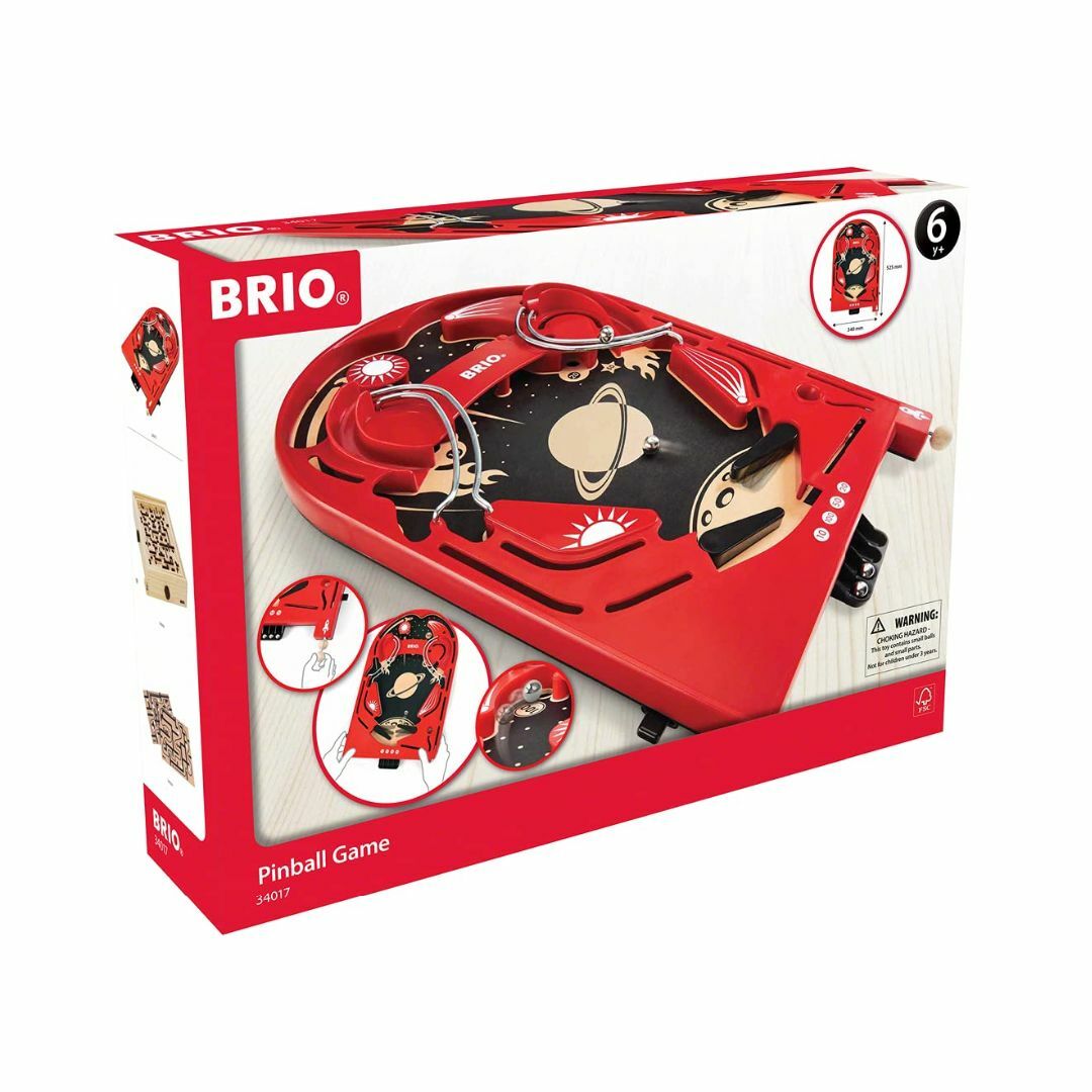 BRIO (ブリオ) ピンボールゲーム レッド [全4ピース] 対象年齢 6歳~