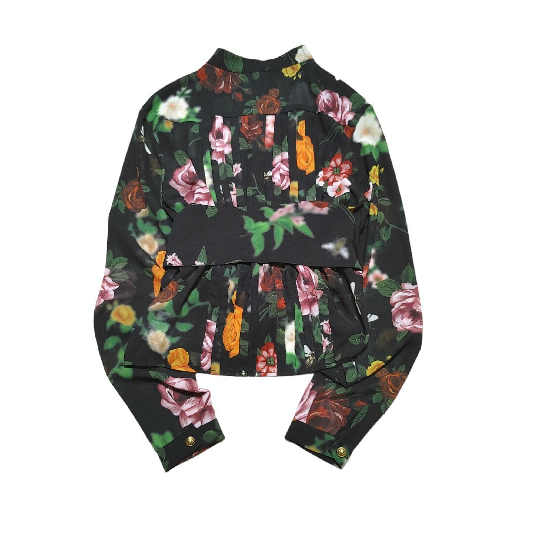 AMERI アメリ COCO FLOWER SHIRT 花柄 長袖 ベルトレディース