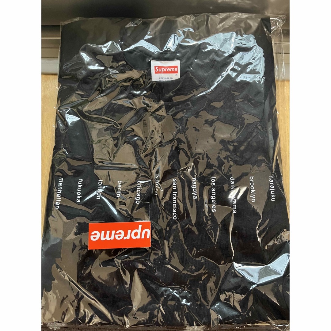 supreme Location Tee 黒　Tシャツ　L 新品　シュプリーム