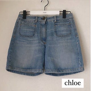 Chloe クロエ デニム ショートパンツ ブルー 36サイズ